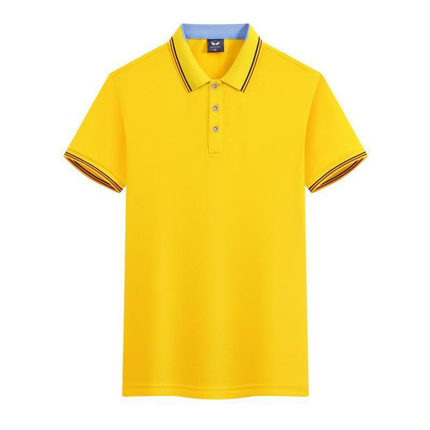 Work Clothes Ice Silk Quick-drying 240g Color Matching Polo Shirt
