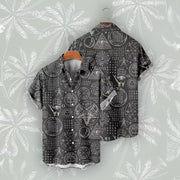 Casual 3D Digital Print Vintage Beach Shirt Men