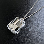 Niche Healing Couple Necklace Men and Women Sky City Music Box Music Box Necklace Hip Hop Pendant Sweater Chain