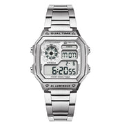 Stryve Brand Square Fashion Digital Led Count Down Clock Sports Waterproof Men Luxury Stainless Steel Watch relojes hombre