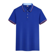 Work Clothes Ice Silk Quick-drying 240g Color Matching Polo Shirt