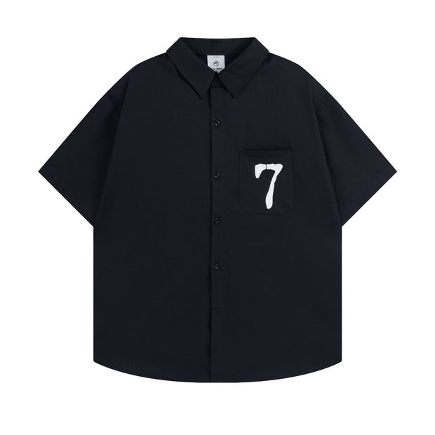 European Hip Hop Letter Short Sleeve Shirt For Men And Women