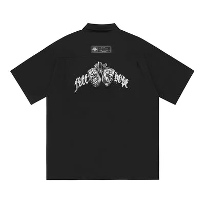 Pocket Shirt Plus Size Loose Embroidered Work Clothes Shirt