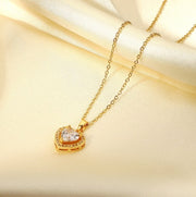 Exquisite Women's Wedding Jewelry Stainless Steel Gold