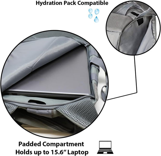 Bravo Backpack - Large Military Hiking Backpack 34L - Waterproof Heavy-Duty Molle Hunting Bag for Men - Tactical Rucksack Daypack - Hydration Pack Compatible for Running, Cycling, Biking- (Gray)