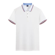 Work Clothes Ice Silk Quick-drying 240g Color Matching Polo Shirt