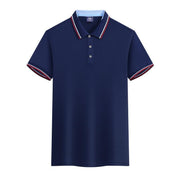 Work Clothes Ice Silk Quick-drying 240g Color Matching Polo Shirt