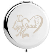 1pc Creative I love mom butterfly with love Custom Name Pocket Mirror Round Circle Mirror Folding Mirror Makeup Mirror