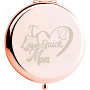 1pc Creative I love mom butterfly with love Custom Name Pocket Mirror Round Circle Mirror Folding Mirror Makeup Mirror