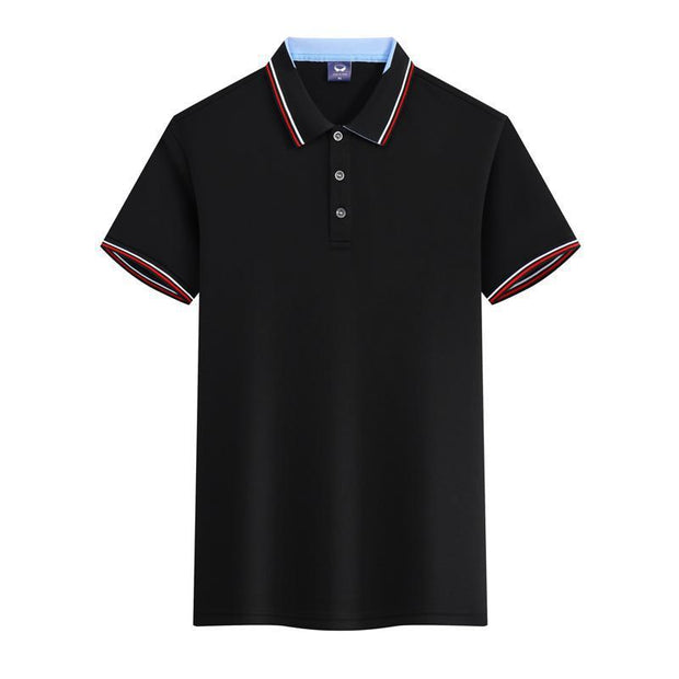 Work Clothes Ice Silk Quick-drying 240g Color Matching Polo Shirt