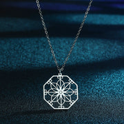 Mandala Flower Pendant Necklace Jewellery