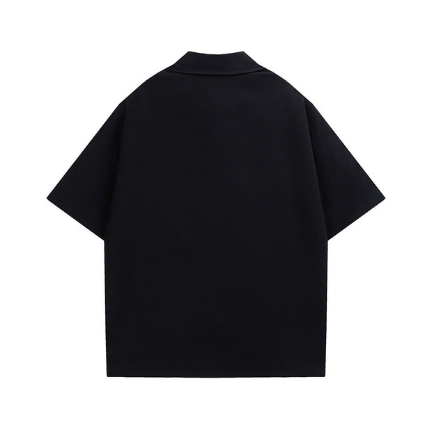 European Hip Hop Letter Short Sleeve Shirt For Men And Women