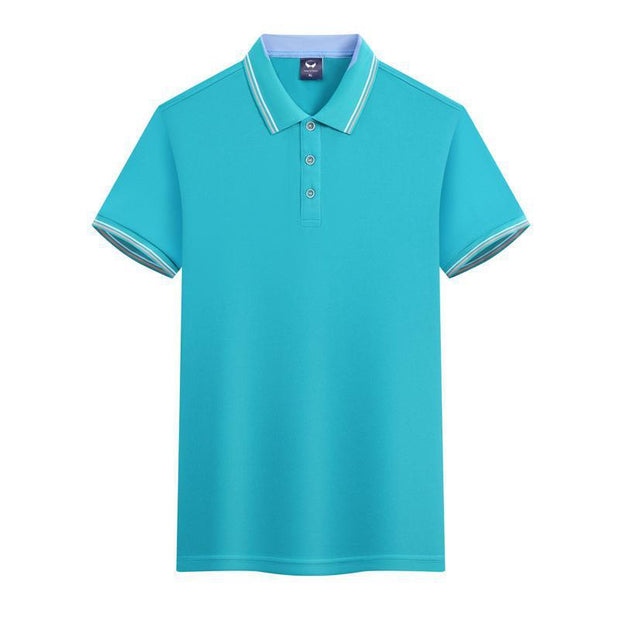 Work Clothes Ice Silk Quick-drying 240g Color Matching Polo Shirt